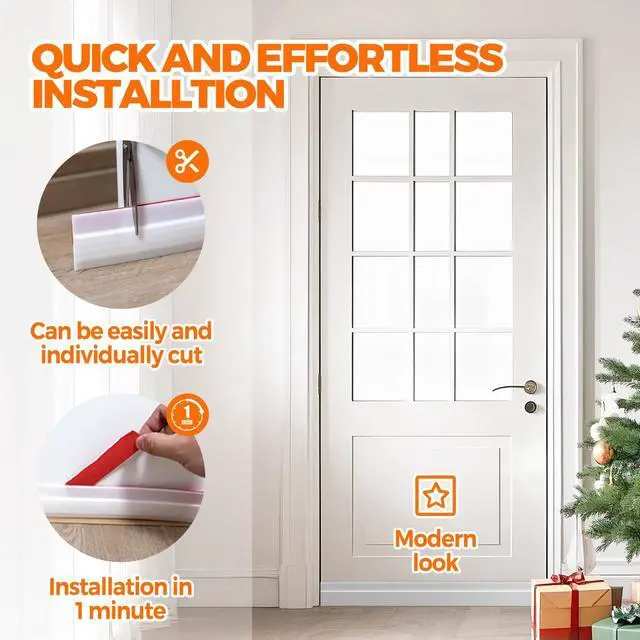 Alt view image 6 of 7 - Door Draft Stopper 41inch Weather Stripping Door Seal Sweep