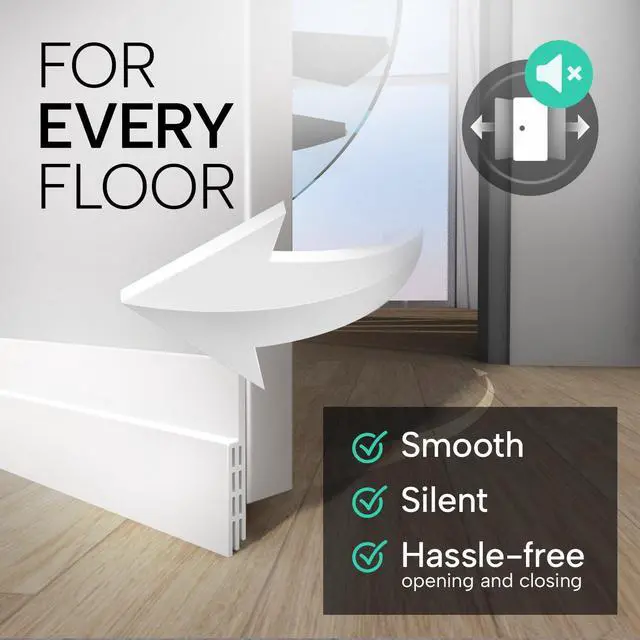 Alt view image 4 of 7 - Door Draft Stopper for Bottom of Door - Premium Door Sweep for Bottom of Door/Weather Stripping Door Seal (Save Energy installs Quickly and Easily) Door Strip Ideal for