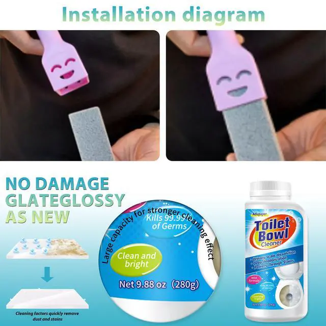 Alt view image 3 of 6 - Pumice Stone for Toilet Bowl Cleaning, Powerfully Cleans Hard Water Rings, Calcium Buildup & Stains, Suitable for Cleaning Toilets, Bathtubs