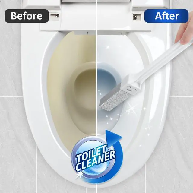 Alt view image 5 of 7 - 10 Pack Pumice Stone Toilet Bowl Cleaner with 2 Extra Long Handle,Pumice Stone Scouring Sticks for Toilets, Bathrooms, Kitchens, Spas and Pools