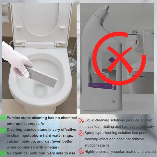 Alt view image 3 of 7 - 10 Pack Pumice Stone for Toilet Bowl Cleaning, Powerfully Pumice Stick for Cleaning Hard Water Rings, Calcium Buildup, Rust, Pumice Bar for Toilets, Bathtubs, Grills, Swimming Pools, Sinks