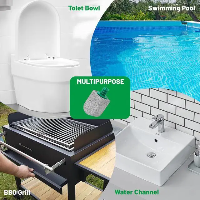 Alt view image 4 of 7 - Pumice Stone Toilet Bowl Cleaner with 16.7Inch Long Handle
