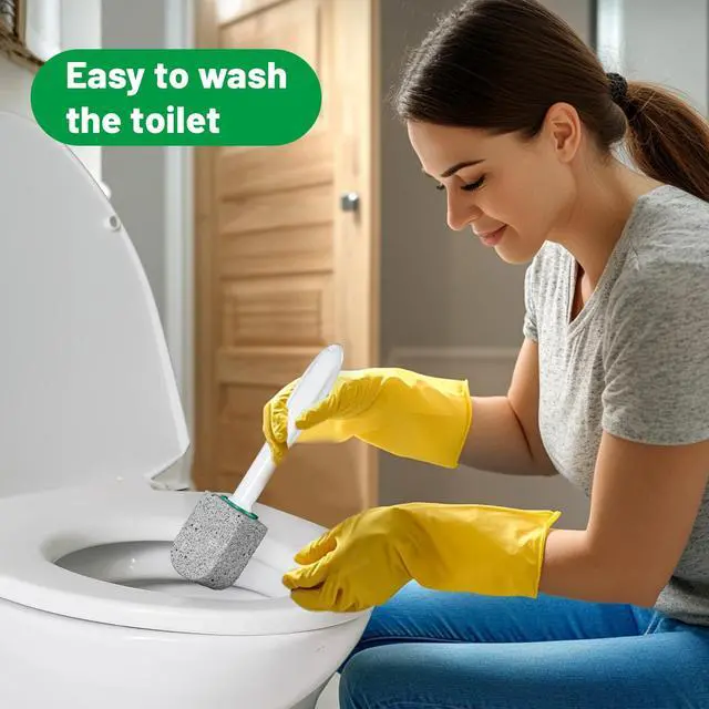 Alt view image 6 of 7 - Pumice Stone Toilet Bowl Cleaner with 16.7Inch Long Handle