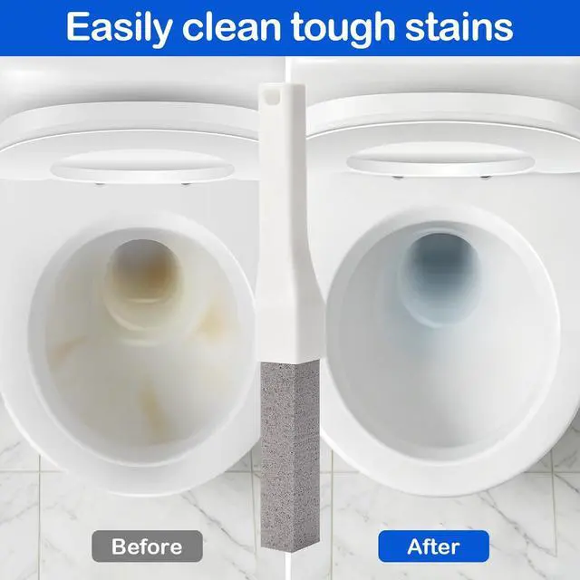 Alt view image 3 of 7 - Pumice Stone Toilet Bowl Cleaner with Handle for Hard Water & Rust