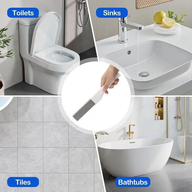 Alt view image 5 of 7 - Pumice Stone Toilet Bowl Cleaner with Handle for Hard Water & Rust
