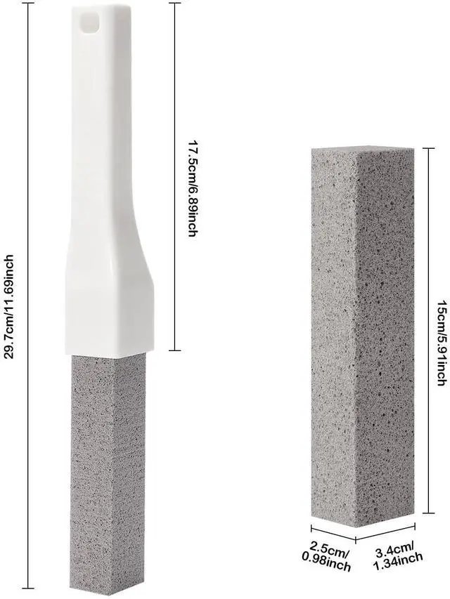 Alt view image 7 of 7 - Pumice Stone Toilet Bowl Cleaner with Handle for Hard Water & Rust