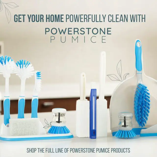 Alt view image 6 of 6 - Pumice Stone Toilet Bowl Cleaner with Extra Long Handle - 1 Pack | 3'' Longer Handle | Remove Hard Water Stains, Rings & Limescale from Toilets, Bathtubs, Sinks, Pools, BBQ