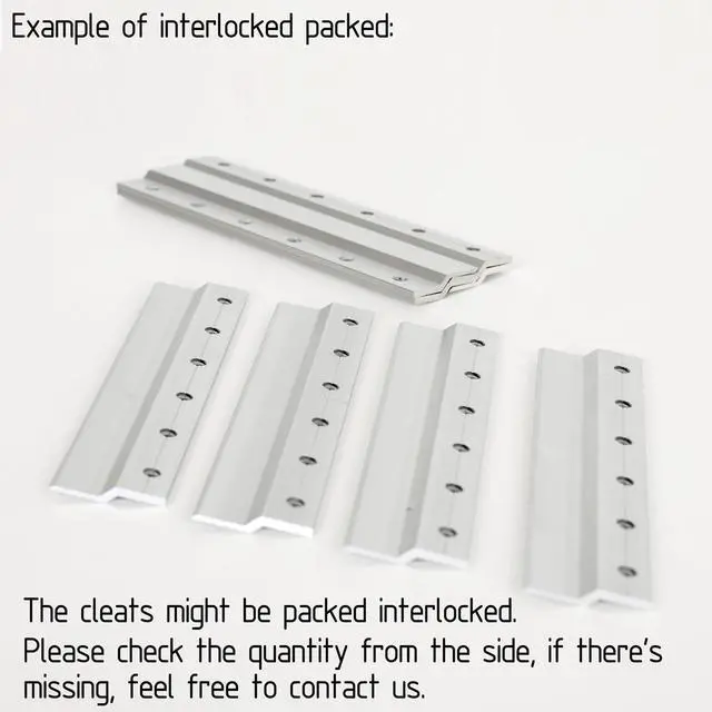 Alt view image 6 of 7 - French Cleat Hanger 4 Inch Heavy Duty- 4 Pack - Picture, Mirror, Whiteboard, Cabniet, Shelf, Pallet or Panel Interlocking Wall Mounting Bracket - Aluminum Z Bar Clip Hanger Supports 40 lbs