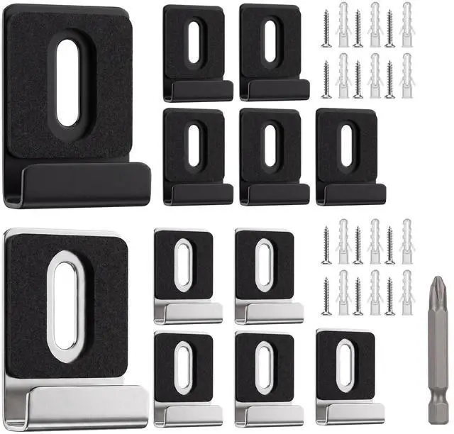 Main image of 12 Pcs Metal Mirror Clips for Wall Mounting, Mirror Holder Clips