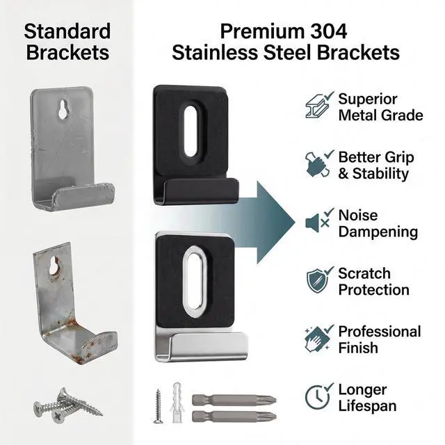 Alt view image 3 of 7 - 12 Pcs Metal Mirror Clips for Wall Mounting, Mirror Holder Clips
