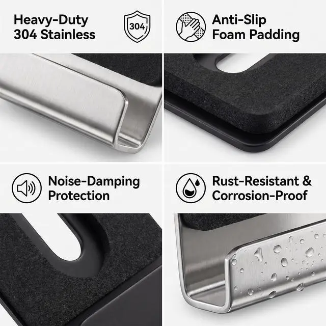 Alt view image 4 of 7 - 12 Pcs Metal Mirror Clips for Wall Mounting, Mirror Holder Clips