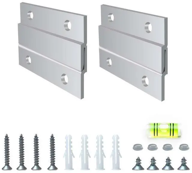 Main image of French Cleat Hanger Heavy Duty 2 Inches (2 Pair) French Cleat Mounting Brackets for Wall Mounting, Metal French Cleat for Aluminum Mirror, Interlocking French Cleats for Picture Hanging with Screws