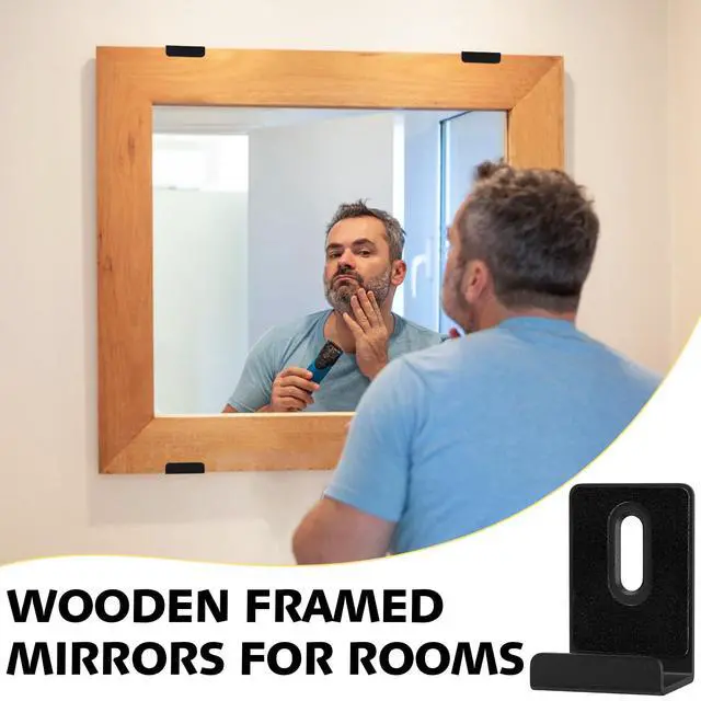 Alt view image 3 of 7 - 6Pcs Metal Mirror Clips Wide Channel Mirror Hanger Clip Large Heavy Clips for Mirrors with Screw Mirror Clips for Wall Mounting Mirror Billboard Displays Tile Display