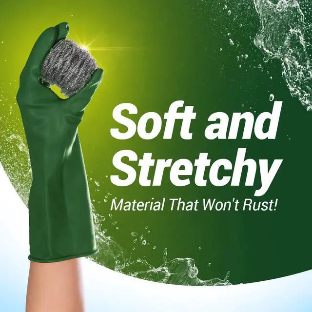 Alt view image 5 of 7 - Stainless Steel Scrubbing Sponges 1-Pack (1 Set of 3 = 3 Pieces) Heavy Duty Kitchen Scour Sponges for Dishes, Pots & Pans