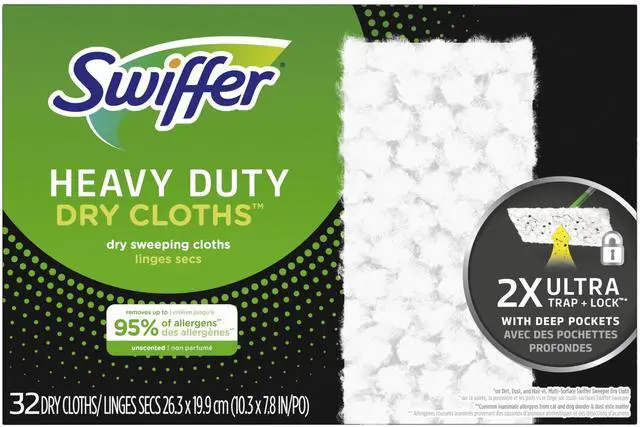 Main image of Sweeper Heavy Duty Dry Multi-Surface Cloth Refills for Floor Sweeping and Cleaning, Unscented, 32 Count