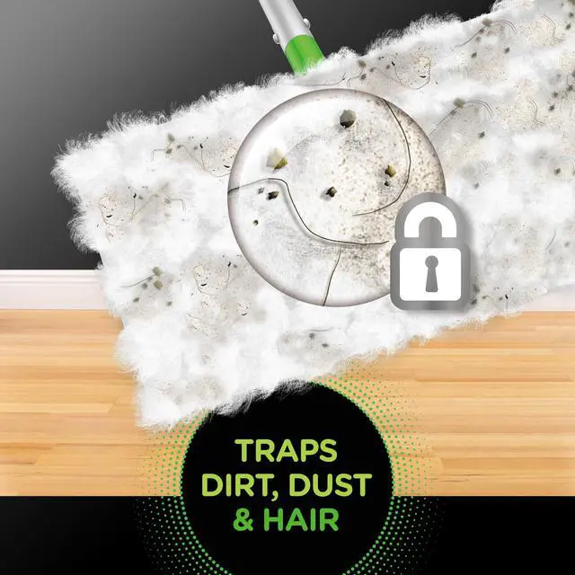 Alt view image 4 of 7 - Sweeper Heavy Duty Dry Multi-Surface Cloth Refills for Floor Sweeping and Cleaning, Unscented, 32 Count
