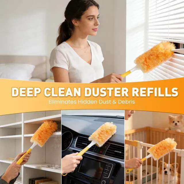 Alt view image 6 of 7 - Duster Refills, 40 Count 360° Dusters for Cleaning with 1 Handle