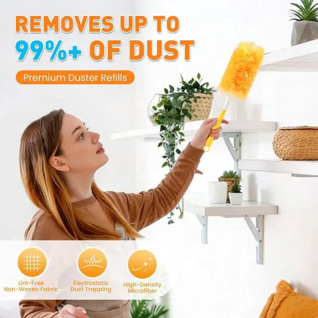 Alt view image 4 of 7 - Duster Refills, 40 Count 360° Dusters for Cleaning with 1 Handle