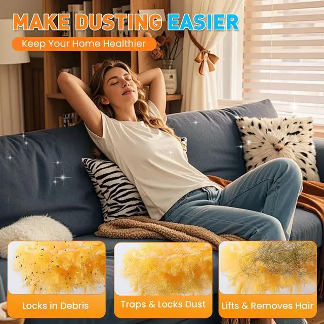 Alt view image 5 of 7 - Duster Refills, 40 Count 360° Dusters for Cleaning with 1 Handle
