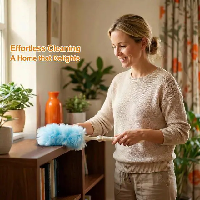 Alt view image 5 of 7 - 50 Count Heavy Duty Duster Refills for Swiffer Duster, Multisurface 360 Dusters Replacements with 3 ft Extended Handle, Unscented Disposable Dusters for Cleaning Home, Blinds, Ceiling Fans, Furniture