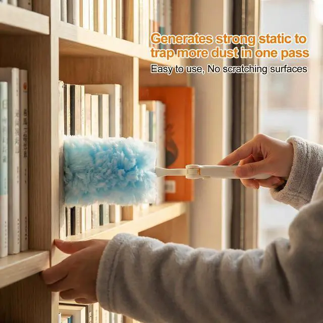 Alt view image 7 of 7 - 50 Count Heavy Duty Duster Refills for Swiffer Duster, Multisurface 360 Dusters Replacements with 3 ft Extended Handle, Unscented Disposable Dusters for Cleaning Home, Blinds, Ceiling Fans, Furniture