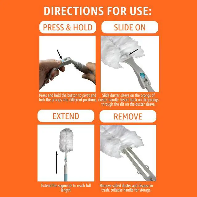 Alt view image 5 of 7 - 360° Heavy Duty Duster Refills, Picks up and Traps 2X More Allergens, 11 Count, Pack of 1