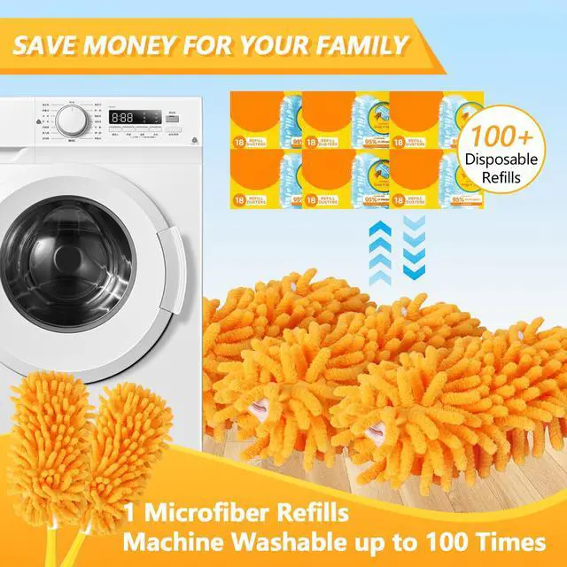 Alt view image 3 of 7 - Reusable Duster Refill Compatible with Swiffer Hand Duster Kit