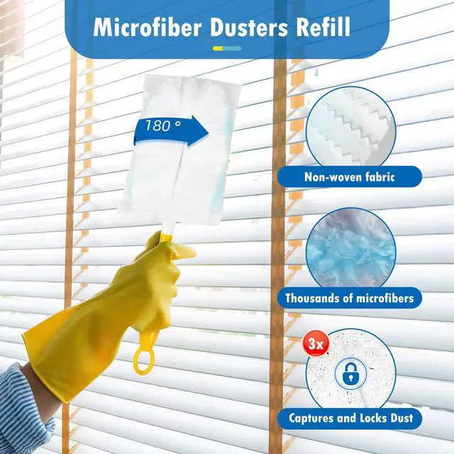 Alt view image 3 of 7 - 30 Count Duster Refills Compatible with Dusters 180° Handle Dusters