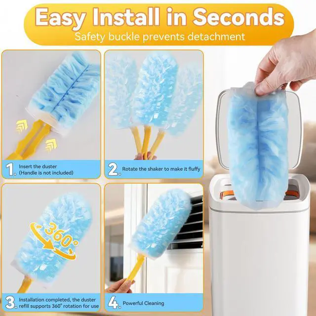 Alt view image 6 of 7 - 30 Count Duster Refills Dusters for Cleaning Compatible with Swiffer