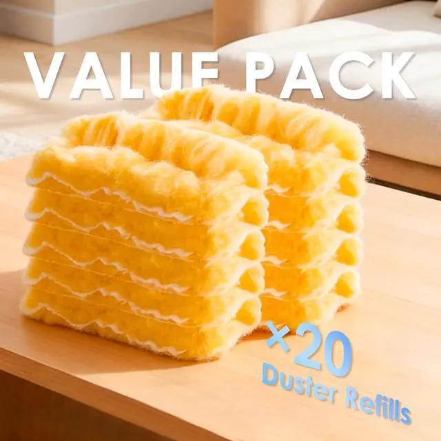 Alt view image 2 of 6 - 20 Count Compatible with Swiffer Heavy Duty Duster Refills, Unscented 360° Disposable Duster Microfiber Pads for Cleaning Home, Electronics, Blinds, Ceiling Fans, Furniture (Duster Refill Only)