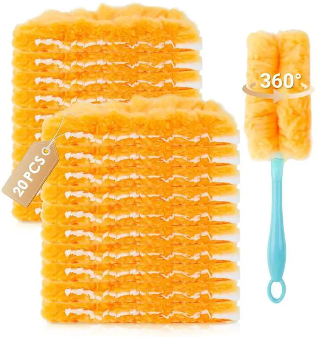 Main image of 20 Count Compatible with Swiffer Heavy Duty Duster Refills, Unscented 360° Disposable Duster Microfiber Pads for Cleaning Home, Electronics, Blinds, Ceiling Fans, Furniture (Duster Refill Only)