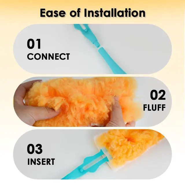 Alt view image 5 of 6 - 20 Count Compatible with Swiffer Heavy Duty Duster Refills, Unscented 360° Disposable Duster Microfiber Pads for Cleaning Home, Electronics, Blinds, Ceiling Fans, Furniture (Duster Refill Only)