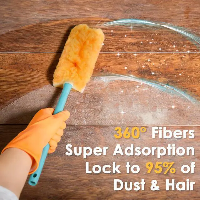 Alt view image 4 of 6 - 20 Count Compatible with Swiffer Heavy Duty Duster Refills, Unscented 360° Disposable Duster Microfiber Pads for Cleaning Home, Electronics, Blinds, Ceiling Fans, Furniture (Duster Refill Only)