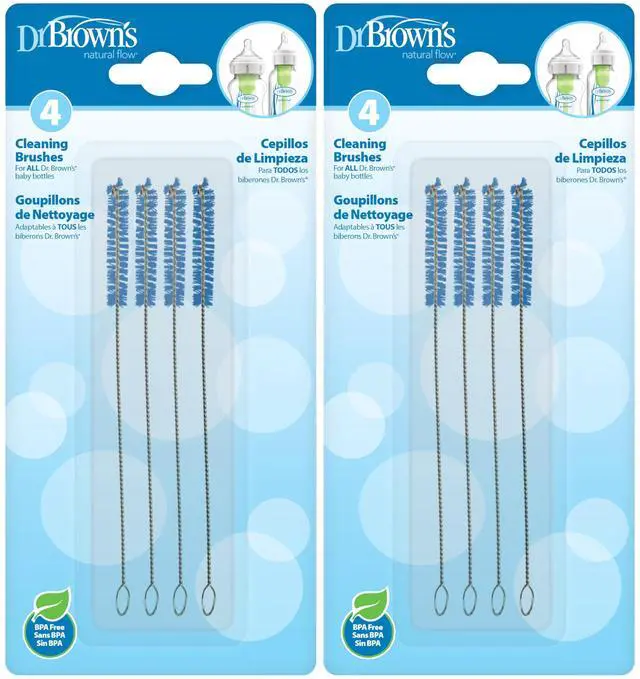 Main image of Anti-Colic Options+ Vent/Reservoir Cleaning Brush, BPA-Free, Blue, 8 Count, 2-Pack