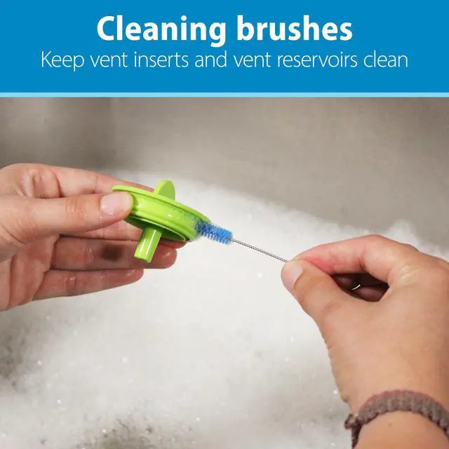 Alt view image 3 of 7 - Anti-Colic Options+ Vent/Reservoir Cleaning Brush, BPA-Free, Blue, 8 Count, 2-Pack