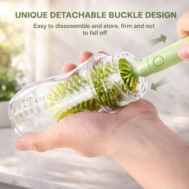 Alt view image 6 of 7 - Travel Bottle Cleaner kit, 7in1 Baby Toddler Travel Essential Silicone Bottle Brush Set, Nipple, Drying Rack, Straw, & Breast Pump Cleaning, Soap Dispenser & Organizer Case, Gift Mom