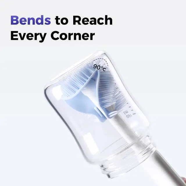 Alt view image 6 of 7 - Bottle Brush Set, 9-in-1 Bottle Cleaner Kit, Includes Bent Neck Bottle Brush, Nipple Cleaning Brush, Straw Brush, Soap Dispenser, Pry Tool, Storage Case & Drying Rack, Baby Travel Essentials