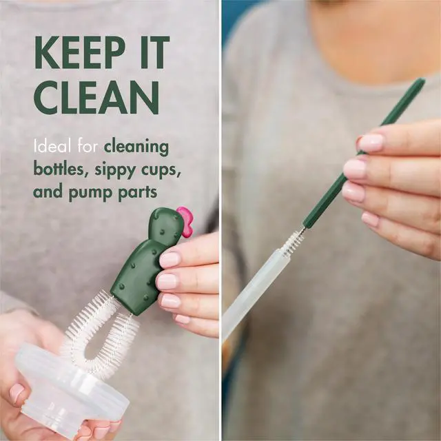 Alt view image 5 of 7 - Cacti Bottle Cleaning Brush Set, Terracotta , 4 Piece Set