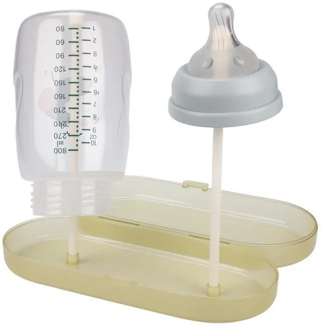 Alt view image 2 of 5 - Portable Baby Bottle Brush Set 5-in-1 Silicone Baby Bottle Cleaner Kit with Nipple Brush, Straw Brush, Drying Rack & Travel Case BPA-Free, Bottle Washing Set for On-the-Go (Light Yellow)