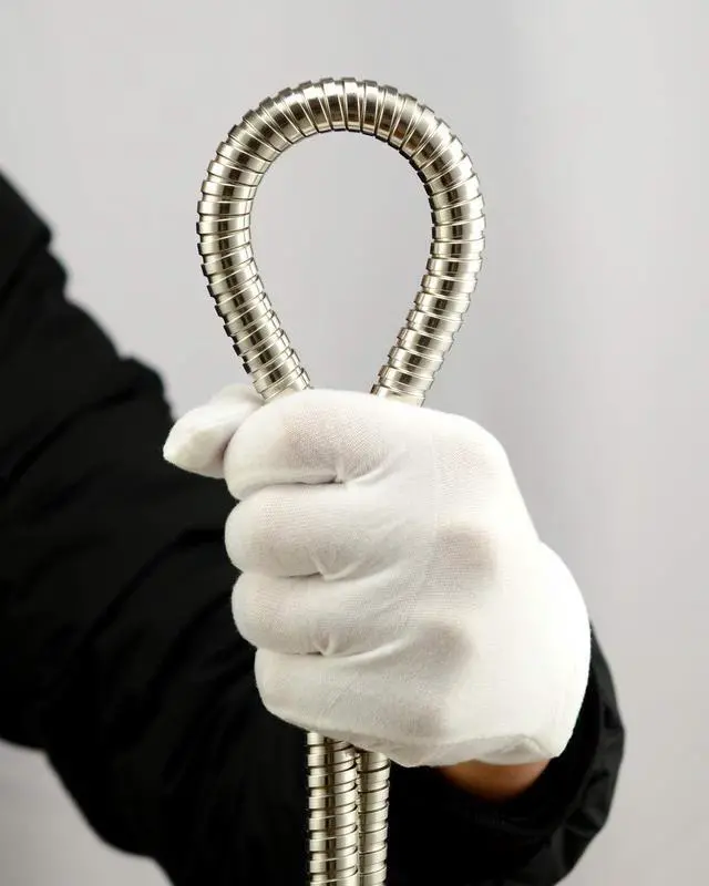 Alt view image 4 of 4 - 100 Inch Shower Hose, Universal Handheld Showerhead Hose Made of Stainless Steel, Polished Chrome Finish