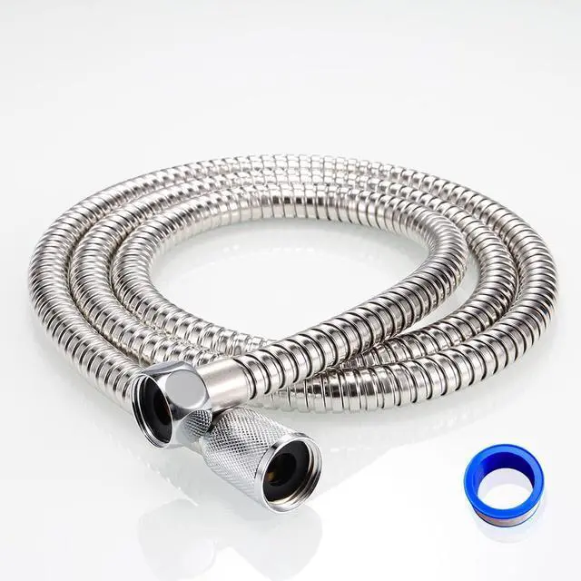 Main image of Shower Hose 60 Inches Stainless Steel Handheld Shower Head Hose Replacement with Brass Nut Long Fexible Shower Hose Extension