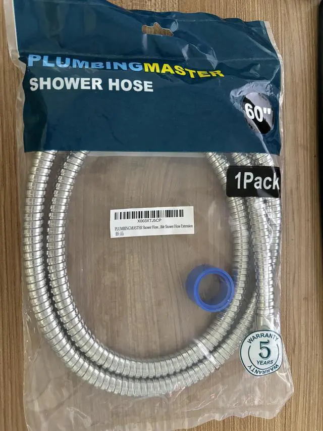 Alt view image 7 of 7 - Shower Hose 60 Inches Stainless Steel Handheld Shower Head Hose Replacement with Brass Nut Long Fexible Shower Hose Extension