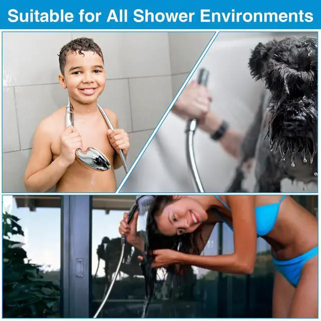 Alt view image 7 of 7 - 1 Pack 39 Inch Shower Hose with Shower Extension Connector