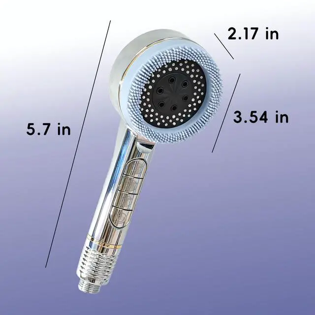 Alt view image 6 of 7 - High Pressure Shower Head with Handheld with 4 Detachable Spray Modes and ON/OFF Pause Switch Detachable Filtered Showerhead ABS Rust-Resistant Material Chrome Polish
