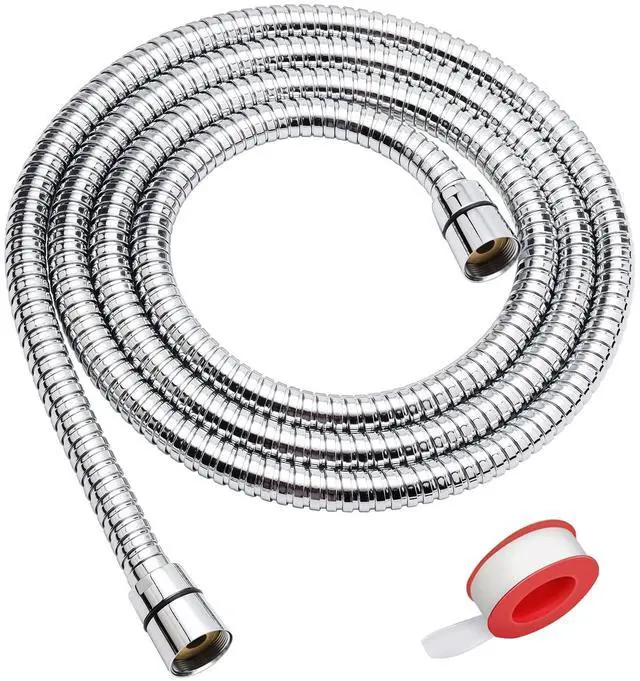 Main image of Shower Hose, 79 Inches Extra Long Stainless Steel Handheld Shower Head Hose with Brass Insert and Nut - Durable and Flexible(Chrome)