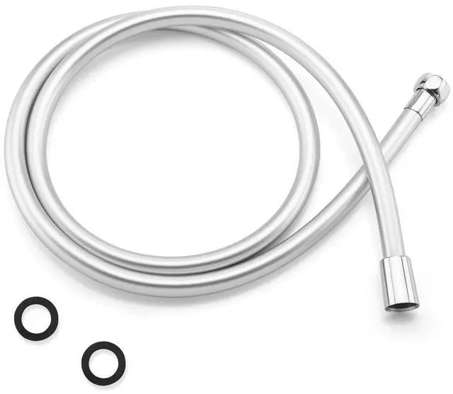 Main image of 59 Inches Silver PVC Shower Head Hose Replacement For Cleaning