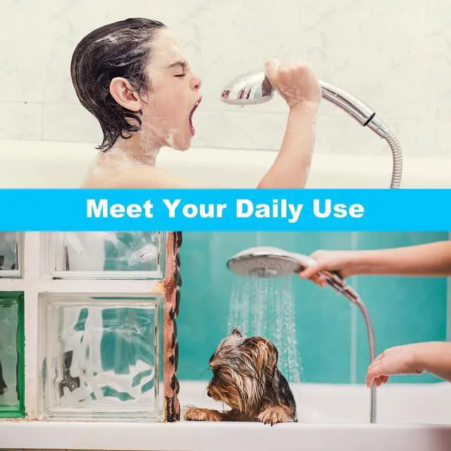 Alt view image 6 of 7 - 118" Shower Hose, Extra Long 304 Stainless Steel Handheld Shower Head Hose Extension/Replacement, Flexible & Durable, G1/2 Universal Insert & Nut