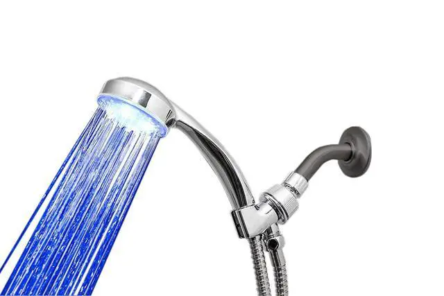 Alt view image 2 of 7 - 3-Color Temperature Sensitive Gradient LED Shower Head Showerheads Light Water Stream Color Changing Shower Head For Kitchen and Bathroom Baby Safty