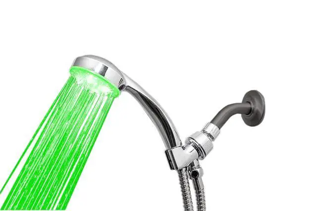 Alt view image 3 of 7 - 3-Color Temperature Sensitive Gradient LED Shower Head Showerheads Light Water Stream Color Changing Shower Head For Kitchen and Bathroom Baby Safty