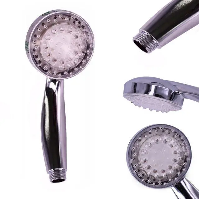 Alt view image 7 of 7 - 3-Color Temperature Sensitive Gradient LED Shower Head Showerheads Light Water Stream Color Changing Shower Head For Kitchen and Bathroom Baby Safty